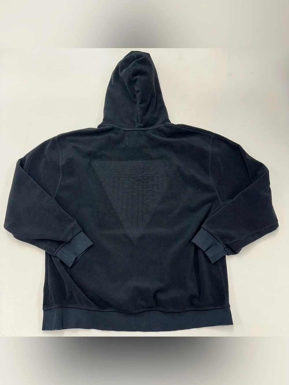 NIKE Air Jordan Hoodie Mens XL Black Plush Fleece Jumpman Logo Sweatshirt
